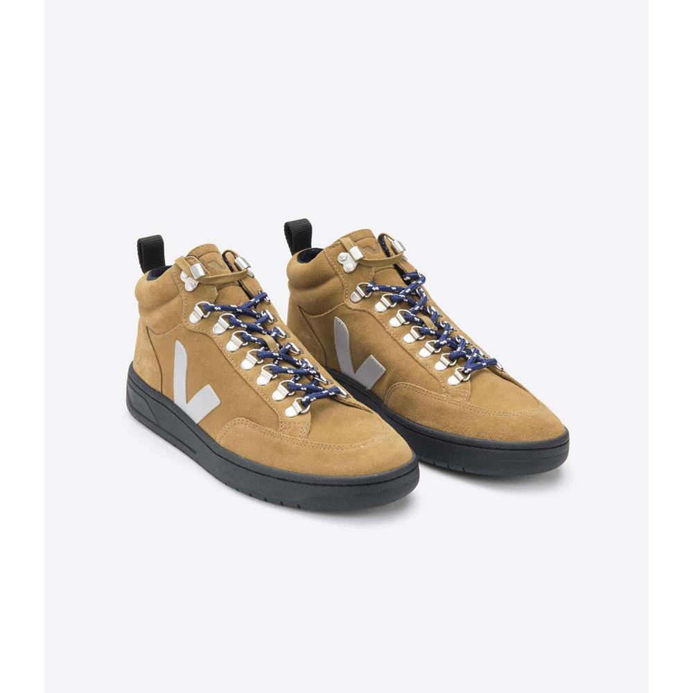 Veja RORAIMA SUEDE Women's High Tops Khaki | NZ 359KOR